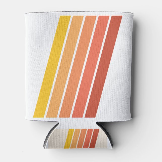 70s Vintage Retro Stripes Dosenkühler (Vorderseite)
