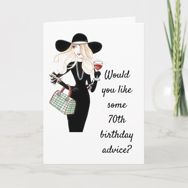 *70th BIRTHDAY ADVICE* TO A CO-WORKER Card Karte (Vorderseite)