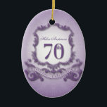 70th Birthday Celebration Personalized Ornament<br><div class="desc">Vintage frame - customizable ornament. You can easily change text color,  tun,  tun,  tun,  tun,  tun,  was tun,  machen,  und unsere Position by clicking the customize button.</div>