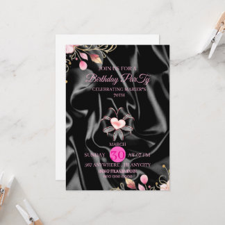 70th Birthday invitation for women, Floral Surpris Einladung