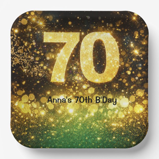 70th Birthday Party  Pappteller (Vorderseite)