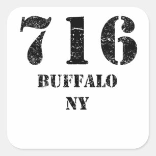 716 Buffalo NY Quadratischer Aufkleber