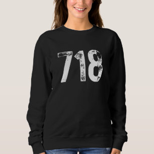 718 Vorwahl New York NY Mobiltelefon Bereich Co Sweatshirt