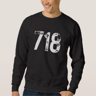 718 Vorwahl New York NY Mobiltelefon Bereich Co Sweatshirt