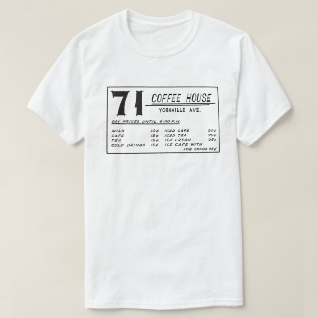 71 Coffee House - Yorkville T-Shirt (Design vorne)