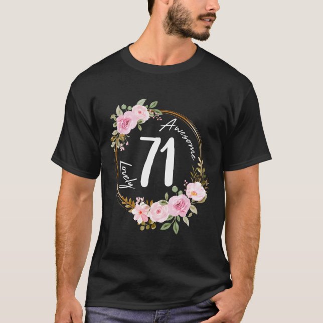 71 Floral Wreath Summer Flower T-Shirt (Vorderseite)