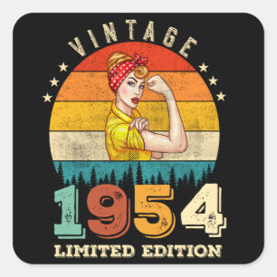 71. Geburtstag 1953 Vintage 71. Geburtstag Frauen Quadratischer Aufkleber