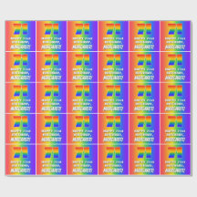 71. Geburtstag: Farbiges, lustiges Regenbogenmuste