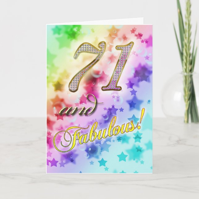 71. Geburtstag für jemanden Fabulous Karte (Vorderseite)