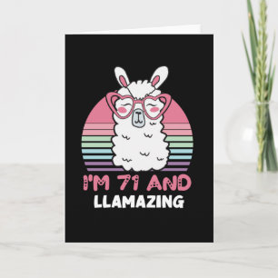 71. Geburtstag Llamazing Llama 71 Jahre alt Geburt Karte