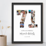 71. Geburtstag Nr. 71 Custom Foto Collage Poster<br><div class="desc">Feiern Sie 71. Geburtstag mit dieser personalisierten Zahl 71 Foto Collage Poster. Dieses individuell gestaltbare Geschenk eignet sich auch für Hochzeitsfeiern. Es ist eine großartige Möglichkeit, wertvolle Erinnerungen aus Ihrer Hochzeit und Ihrem verheirateten Leben zu zeigen. Das Poster enthält eine Collage von Fotos, die diese besonderen Momente erfassen, und kann...</div>