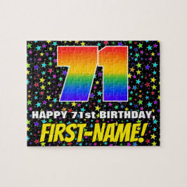71. Geburtstag — Spaß, farbenfrohe Sternenweltenmu Puzzle