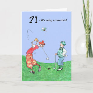 71. Geburtstagskarte für einen Golfer Karte