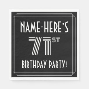 71. Geburtstagsparty: Art-Déco-Stil + Individuelle Serviette