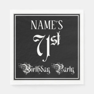 71. Geburtstagsparty — Extravagantes Script + Indi Serviette