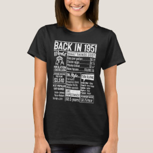 71 Jahre alt 1951 Retro-Poster 71. Geburtstag T-Shirt
