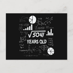 71 Jahre alte Mathematiklehrerin zum 71. Geburtsta Postkarte