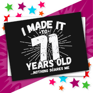 71 Jahre alter sarkastischer Meme Lustiger 71. Geb Postkarte