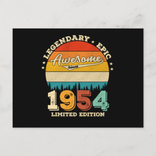 71 Jahre alter Tag 1954 Phantastisches 71. Geburts Postkarte