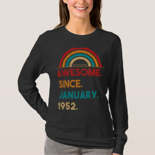 71 Jahre Phantastisch seit Januar 1952 71. Geburts T-Shirt