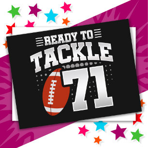 71-jähriges Tackle Football Party 71. Geburtstag Postkarte