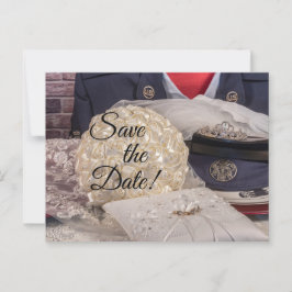 7263-Militärische Hochzeit Postkarte