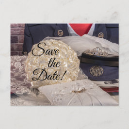 7263-Militärische Hochzeit Postkarte