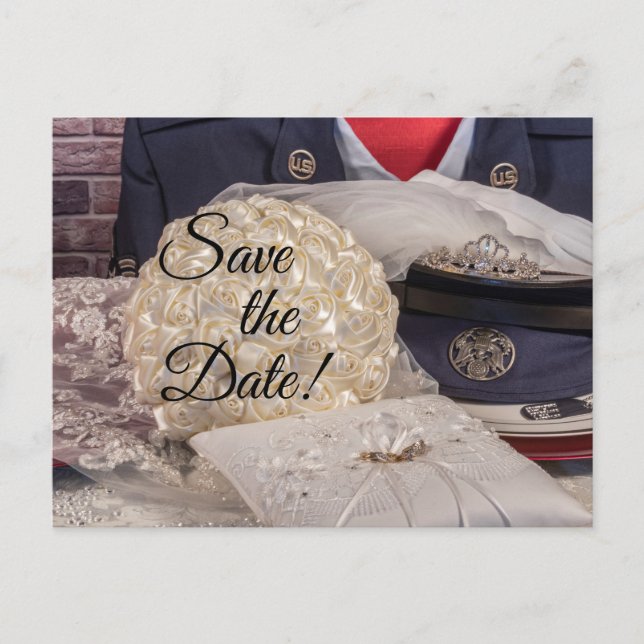 7263-Militärische Hochzeit Postkarte (Vorderseite)