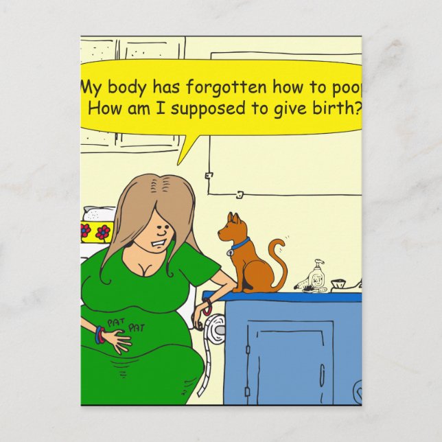 729 Soll Cartoon gebären Postkarte (Vorderseite)