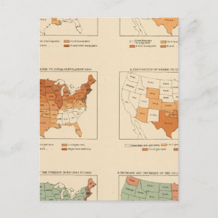 72 Dichte, Proportion, Zunahme, ausländische gebor Postkarte