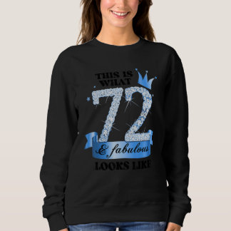 72 & Fabulous I Blue White Party Group Candid Phot Sweatshirt
