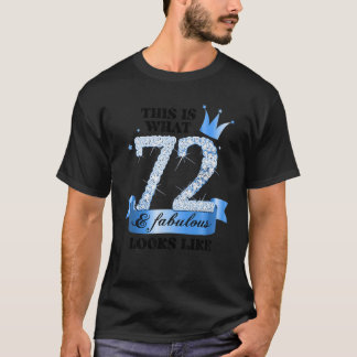 72 & Fabulous I Blue White Party Group Candid Phot T-Shirt