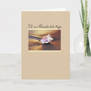 72. Geburtstag Golden Seashell Karte