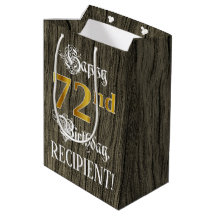 72. Geburtstag: Imitate Gold Look & Imitate Holzmu