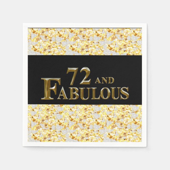 72. Geburtstag Serviette (Vorderseite)