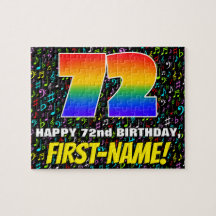 72. Geburtstag — Spaß, farbenfrohe Musiksymbole & 