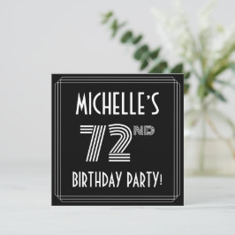 72. Geburtstagsfeier: Art-Déco-Stil mit Individuel Einladung