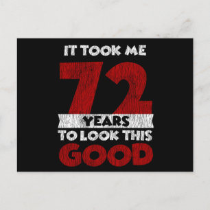 72 Jahre alt hat mich gesehen gut 72. Geburtstag Postkarte