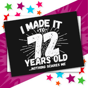 72 Jahre alt Sarcastic Meme Funny 72. Geburtstag Postkarte
