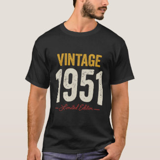 72 Jahre alt Vintag 1951 72. Geburtstagsdekoration T-Shirt