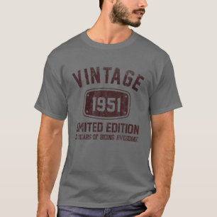 72 Jahre altes T-Shirt Vintag 1951 Limited Edition
