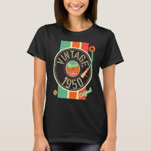 72 Jahre Geburtstagsmann 1950 März Plattenspieler T-Shirt