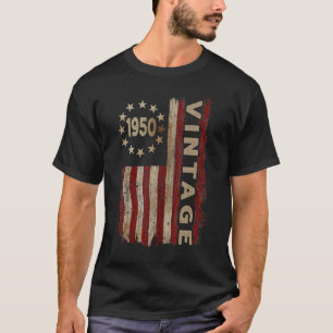 72 Jahre Vintag 1950 US-amerikanische Flagge 72. G T-Shirt