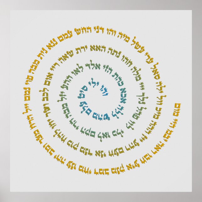 72 Namen Gottes Poster (Vorne)