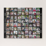 72 Square Foto Collage Grid mit Text - schwarz Puzzle<br><div class="desc">Verwenden Sie 72 SQUARE-Fotos, um eine persönliche Foto-Collage zu erstellen. Dieses moderne, saubere Layout enthält einen Textblock in einem serifenlosen Schriftart, um einen Familiennamen oder einen Namen hinzuzufügen. Die Hintergrundfarbe kann im Anpassungsbereich geändert werden. ***Beste Ergebnisse für dieses Multi-Foto-Layout - Ihre Fotos vor dem Hochladen in Quadrate schneiden. Oder verwenden...</div>