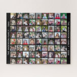 72 Square Foto Collage Grid mit Text - schwarz Puzzle<br><div class="desc">Verwenden Sie 72 SQUARE-Fotos, um eine persönliche Foto-Collage zu erstellen. Dieses moderne, saubere Layout enthält einen Textblock in einem serifenlosen Schriftart, um einen Familiennamen oder einen Namen hinzuzufügen. Die Hintergrundfarbe kann im Anpassungsbereich geändert werden. ***Beste Ergebnisse für dieses Multi-Foto-Layout - Ihre Fotos vor dem Hochladen in Quadrate schneiden. Oder verwenden...</div>