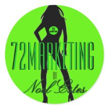 72Marketing Logo Aufkleber Mädchen Silhouette Weih