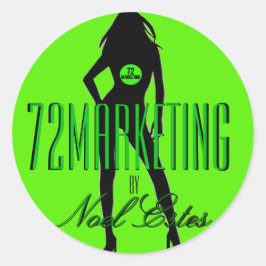 72Marketing Logo Aufkleber Mädchen Silhouette Weih
