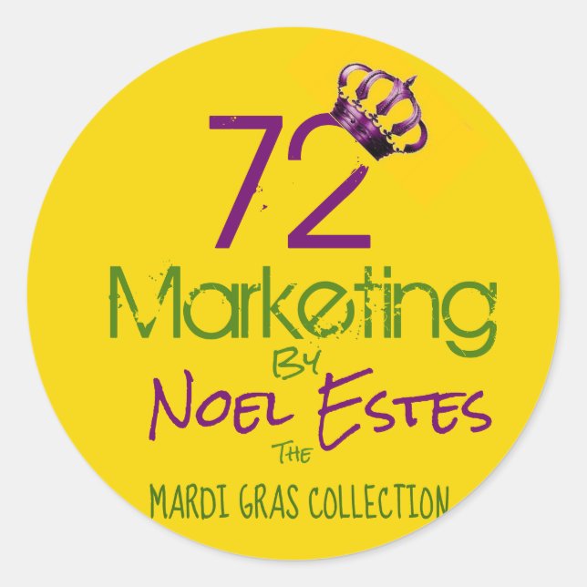 72Marketing Logo Aufkleber Mardi Gras Sammlung (Vorderseite)