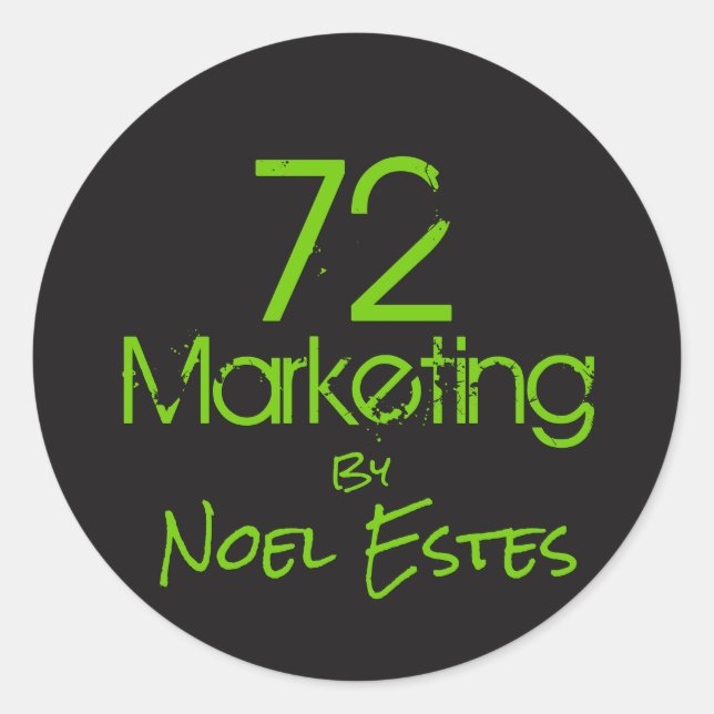 72Marketing Logo-Aufkleber Runder Aufkleber (Vorderseite)